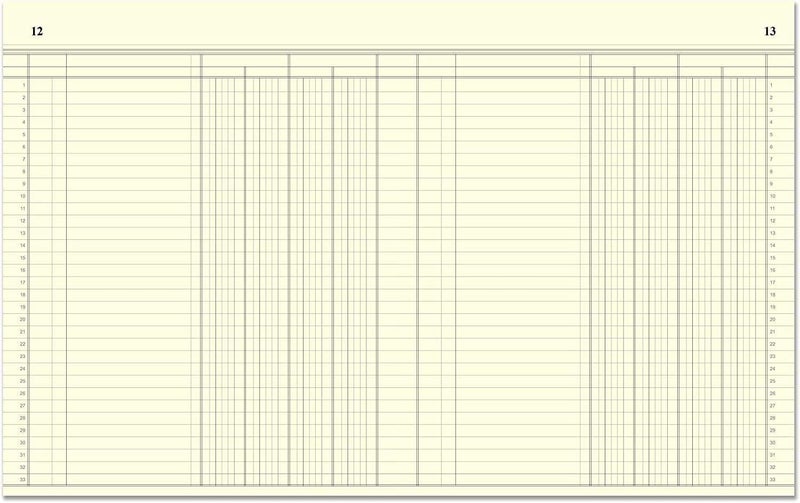BookFactory Ledger Book/Professional Accounting Ledger/ 4 Column Ledger Notebook Four Columns 100 Pages, 8'' x 10'', Two Toned Cover, Section Sewn Hardbound (Made in USA) - Image 3